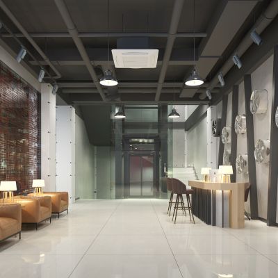 现代豪华汽车服务台展厅4s店