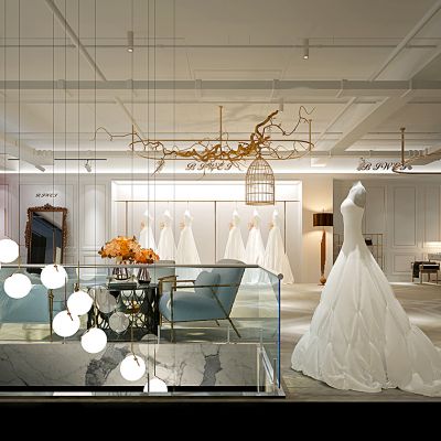 婚纱店婚纱影楼裸顶管道