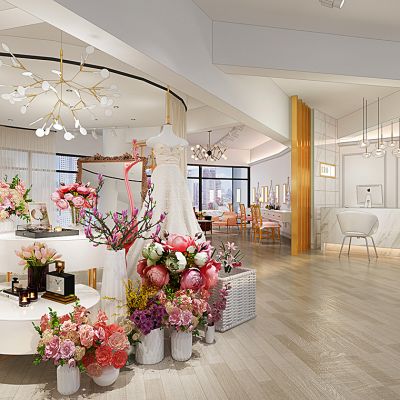 婚纱店婚纱影楼鲜花摆件花盆