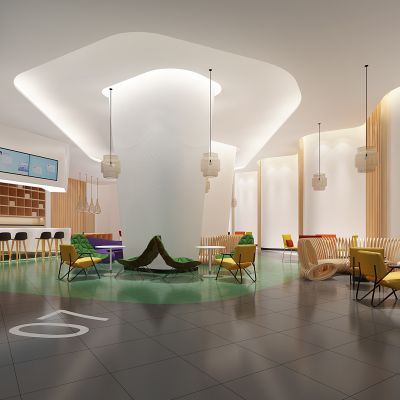 新中式售楼处休闲洽谈等候区