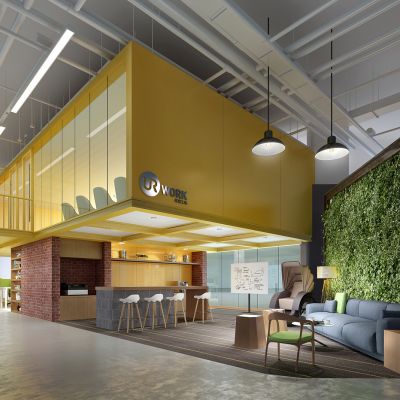 现代售楼处水吧区