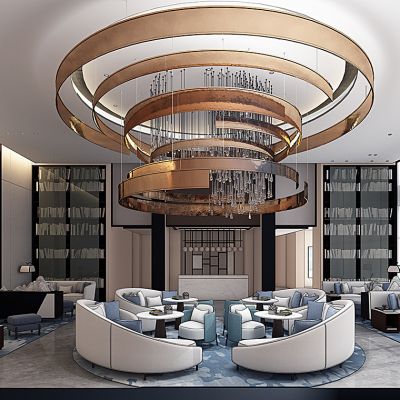 现代售楼处休闲接待区