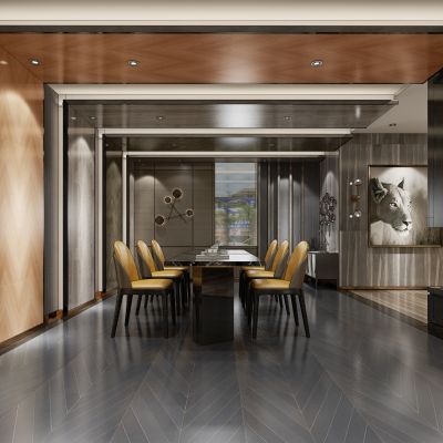 现代木地板专卖店洽谈区