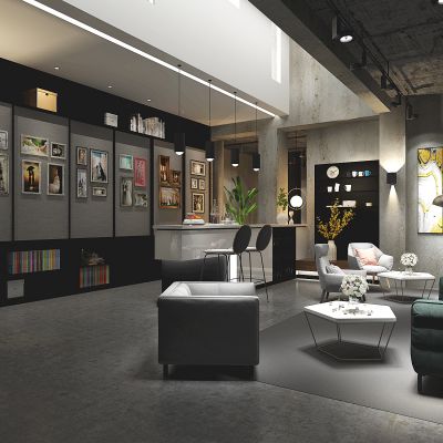 工业风接待大厅