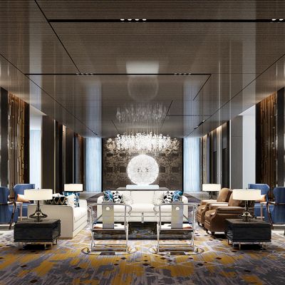 新中式售楼处会客洽谈区