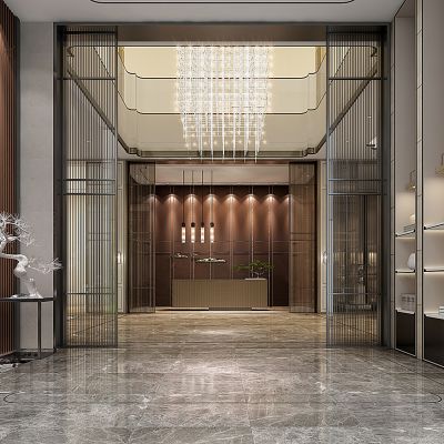 新中式售楼处角度