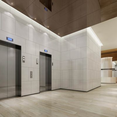 现代办公楼电梯间