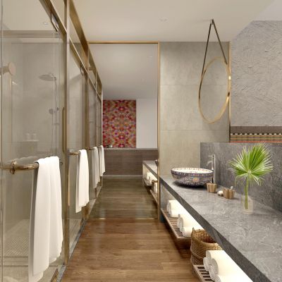 现代民俗民族酒店卫生间洗手盆