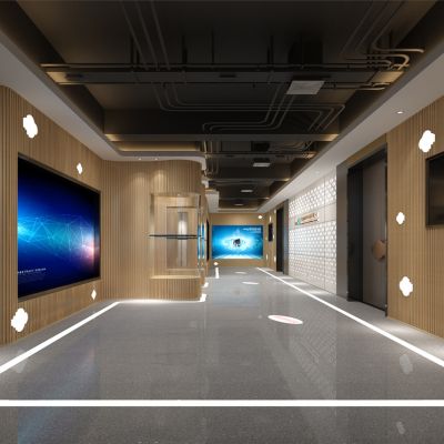 新中式工业风前厅走廊