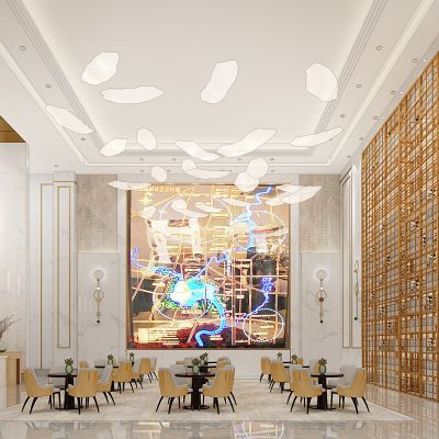 现代售楼处接待处洽谈区