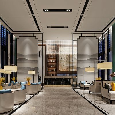 新中式售楼处洽谈区