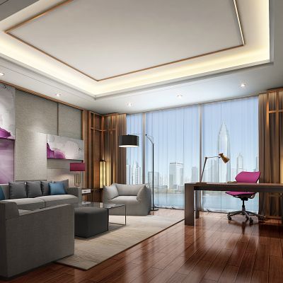 新中式行政套客厅