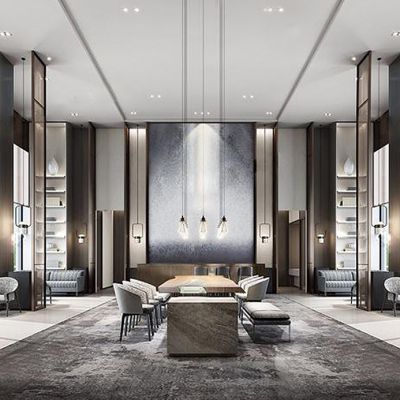 新中式售楼处洽谈区