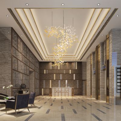 现代中式酒店大堂