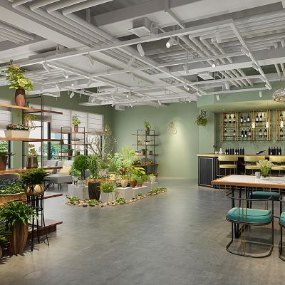 鲜花花店植物花架