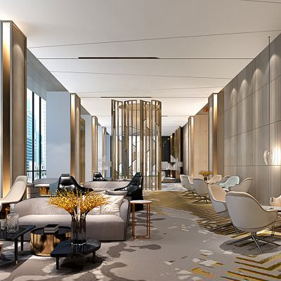 现代售楼处休闲洽谈区