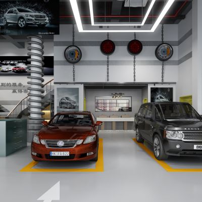 工业风LOFT汽车美容保养修理车间