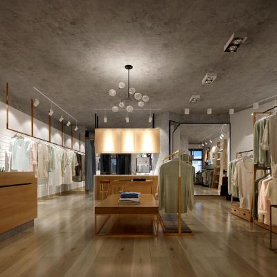 现代男装女装店服装专卖店衣服