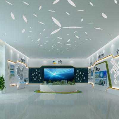 现代企业荣誉展厅3D模型