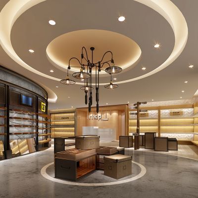 鞋店展柜木箱子