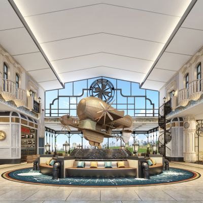 古典欧式大堂飞机