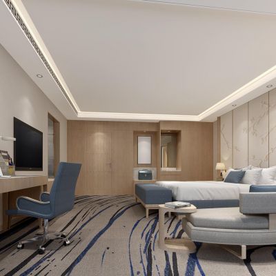 新中式酒店客房大床房