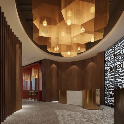 新中式餐厅接待大厅