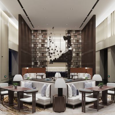 新中式售楼处休闲洽谈区