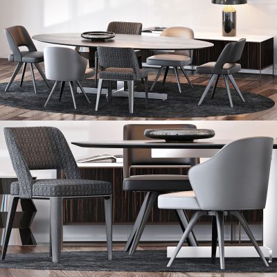 现代餐桌椅组合