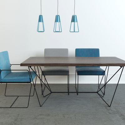 现代北欧餐桌椅组合