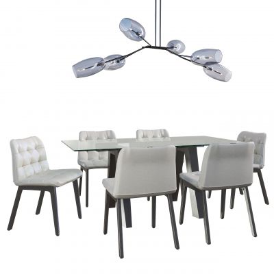 现代餐桌椅组合