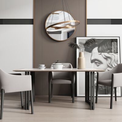 现代餐桌椅组合