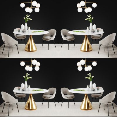 后现代餐桌椅组合