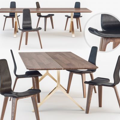 现代餐桌椅组合