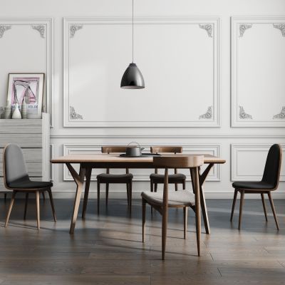 现代餐桌椅组合