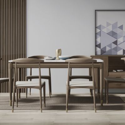 现代餐桌椅组合