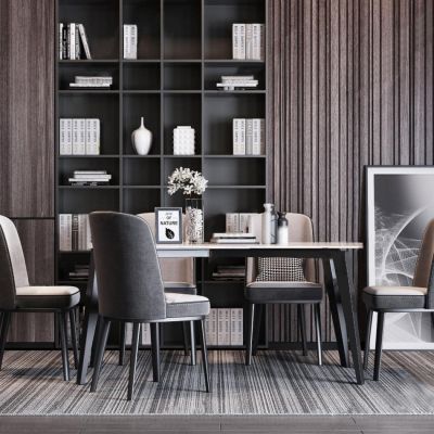 现代餐桌椅组合