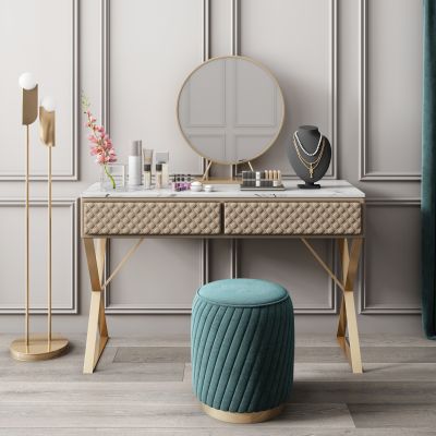 现代梳妆台落地灯组合