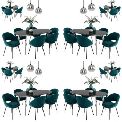 后现代餐桌椅组合