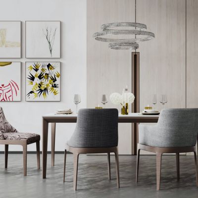 现代北欧餐桌椅组合