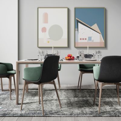 现代北欧餐桌椅组合
