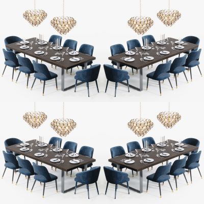 现代餐桌椅组合