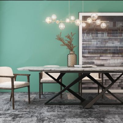 现代餐桌椅组合