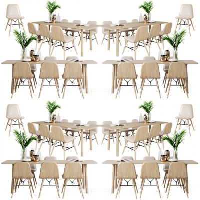 现代北欧餐桌椅组合