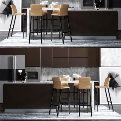 现代吧台椅组合
