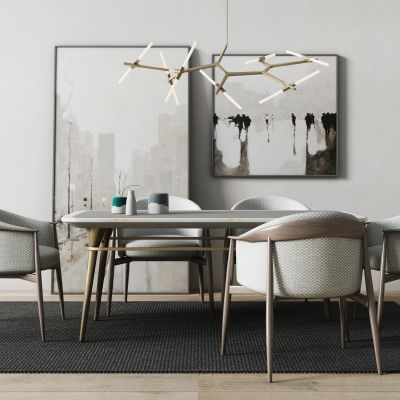 现代餐桌椅组合