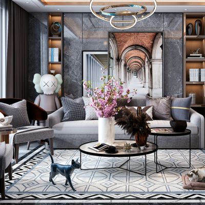 后现代轻奢客厅