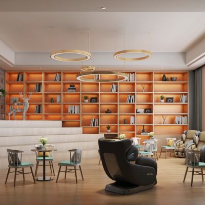 现代办公区休闲区休息区