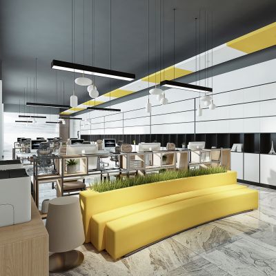 现代办公区茶水区