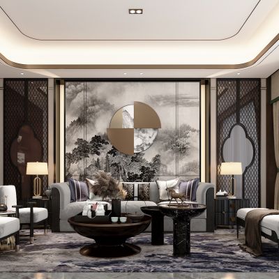 新中式风格的客厅